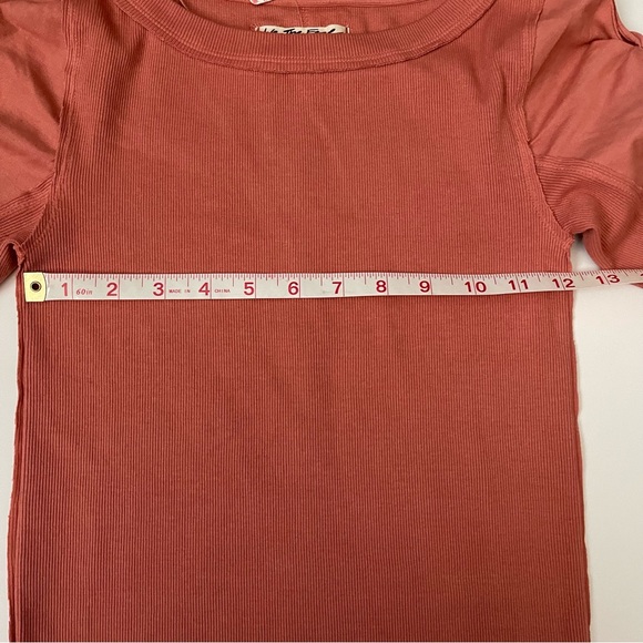 We the Free Daisy Ribbed Braided Cotton Braided long sleeve top sun sand - XS - Picture 4 of 9